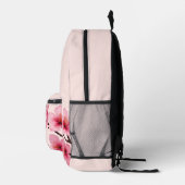 Sac À Dos Imprimé Monogramme Rose Fleur de Cerisier (Droite)