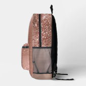 Sac À Dos Imprimé Monogramme Rose Gold Faux-Parties scintillant Girl (Droite)