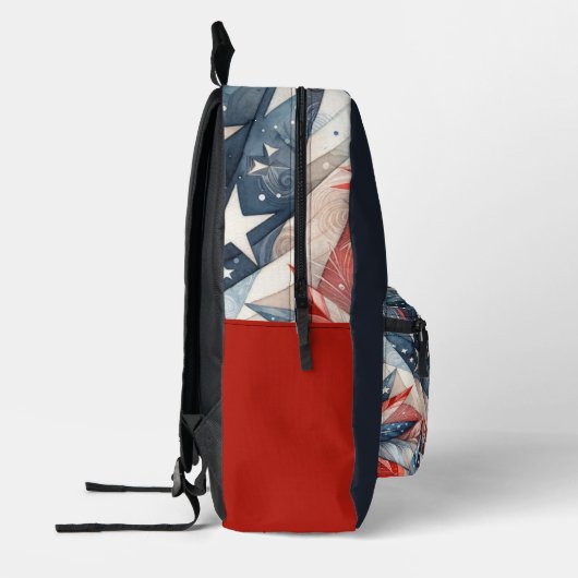 Sac À Dos Imprimé Monogramme rouge blanc et bleu (Gauche)