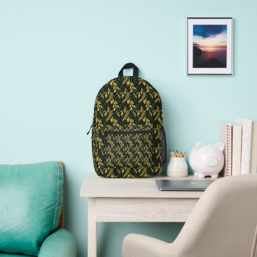 Sac À Dos Imprimé Monogramme rustique Floral (Insitu)