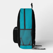 Sac À Dos Imprimé Monogramme sarcelle noir (Droite)