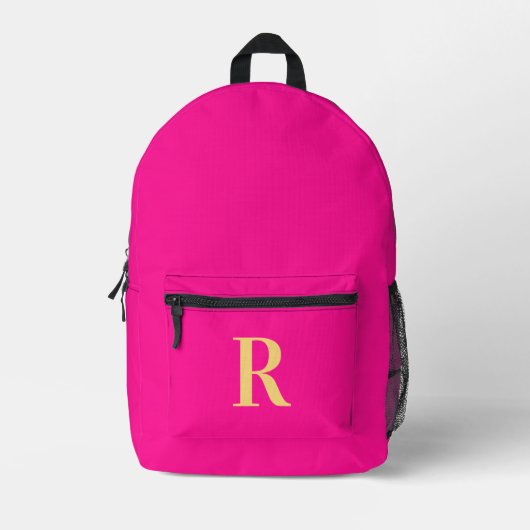 Sac À Dos Imprimé Monogramme simple moderne (Recto)