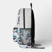 Sac À Dos Imprimé Monogramme souriant de requin (Droite)