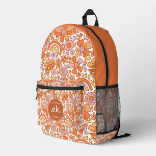 Sac À Dos Imprimé Monogramme super Retro Orange Florals