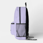 Sac À Dos Imprimé Monogramme tendance lavande blanc script noir (Droite)