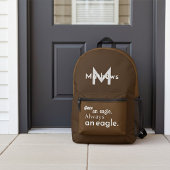 Sac À Dos Imprimé Monogramme Une fois un aigle Toujours un aigle Bro