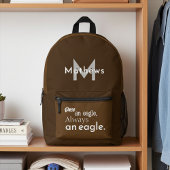 Sac À Dos Imprimé Monogramme Une fois un aigle Toujours un aigle Bro