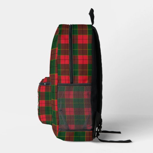 Sac À Dos Imprimé Monogramme Vacances de Noël Tartan Motif (Droite)