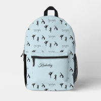 Monogramme yoga pose motif bleu
