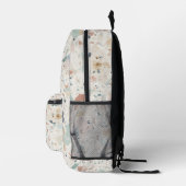 Sac À Dos Imprimé Monogrammes Initiales Pastel Terrazzo Motif (Droite)