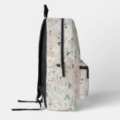 Sac À Dos Imprimé Monogrammes Initiales Pastel Terrazzo Motif (Gauche)