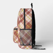 Sac À Dos Imprimé Monogrammes plaqués modernes Red Check (Droite)