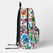 Sac À Dos Imprimé Monstre Amical Coloré (Gauche)