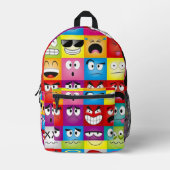 Sac À Dos Imprimé Moods and Emoticons (Recto)