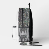 Sac À Dos Imprimé Mosaïque argentée brillante Monogramme éléphant su (Droite)