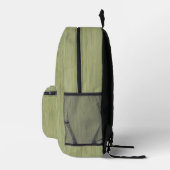 Sac À Dos Imprimé Moss Green Bamboo Wood Grain Look (Droite)