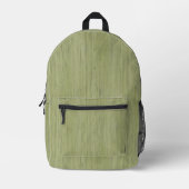 Sac À Dos Imprimé Moss Green Bamboo Wood Grain Look (Recto)