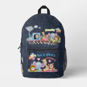 Sac À Dos Imprimé Moteur de train mignon (Recto)