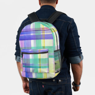Sac À Dos Imprimé Motif à carreaux