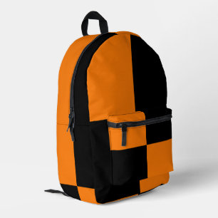 Sac À Dos Imprimé Motif à carreaux orange et noir