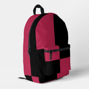 Sac À Dos Imprimé Motif à carreaux rouge et noir