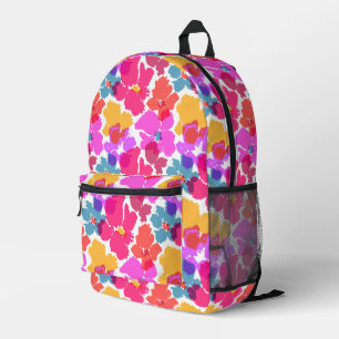 Sac À Dos Imprimé Motif à fleurs moderne en néon coloré