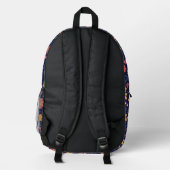 Sac À Dos Imprimé Motif à fleurs rétro (Verso)