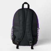 Sac À Dos Imprimé Motif à points simples violet et blanc Nom (Verso)