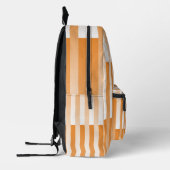 Sac À Dos Imprimé Motif à rayures blanches orange (Gauche)