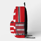 Sac À Dos Imprimé Motif à rayures rouges et blanches (Droite)