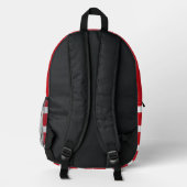 Sac À Dos Imprimé Motif à rayures rouges et blanches (Verso)