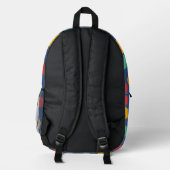 Sac À Dos Imprimé Motif Abstrait bleu moderne (Verso)