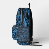 Sac À Dos Imprimé Motif Abstrait Bleu Noir (Droite)