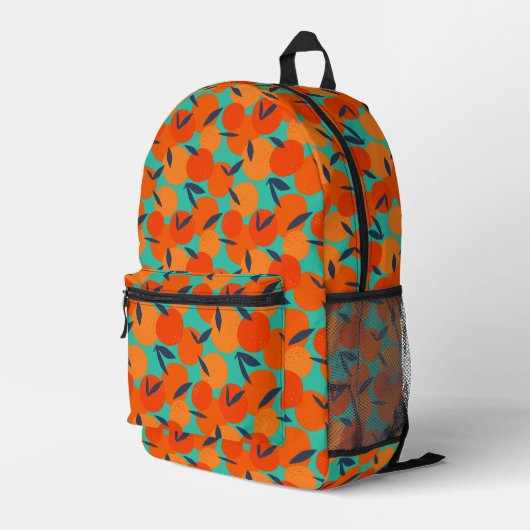 Sac À Dos Imprimé Motif Abstrait de fruits orange (Coin arrière droit)