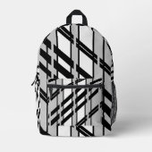 Sac À Dos Imprimé Motif Abstrait  de ligne Skyline Black (Recto)