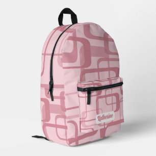 Sac À Dos Imprimé Motif Abstrait rose rétro