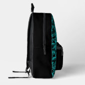 Sac À Dos Imprimé Motif Abstrait Sarcelle Noir (Gauche)