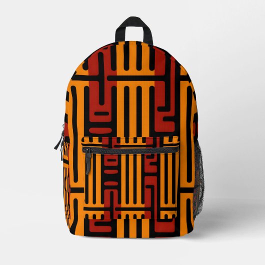 Sac À Dos Imprimé Motif africain dynamique (Recto)
