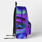 Sac À Dos Imprimé Motif Agate Bleu Rose Violet (Gauche)