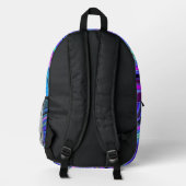 Sac À Dos Imprimé Motif Agate Bleu Rose Violet (Verso)
