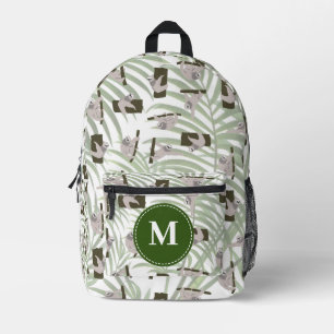 Sac À Dos Imprimé Motif animal mignon en forêt sauvage Monogramme