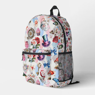 Sac À Dos Imprimé Motif aquarelle victorien du Pays des Merveilles c