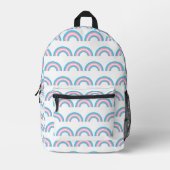 Sac À Dos Imprimé Motif arc-en-ciel transgenre (Recto)