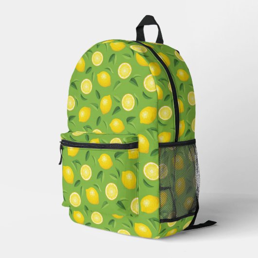 Sac À Dos Imprimé Motif Arrière - plan Lemons (Coin arrière droit)