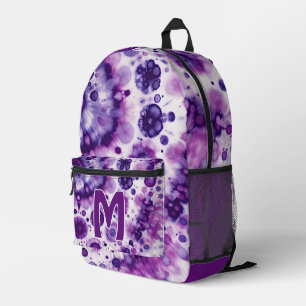 Sac À Dos Imprimé Motif artistique de cercles en batik rose violet p