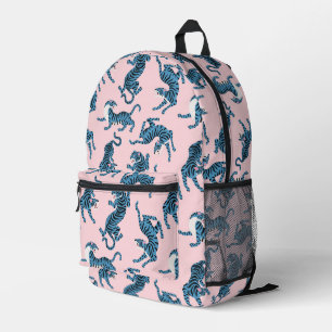 Sac À Dos Imprimé Motif asiatique de tigre bleu