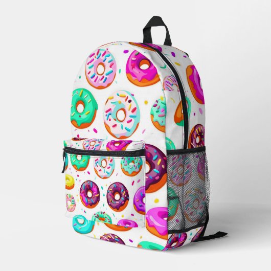 Sac À Dos Imprimé Motif beignets crème (Coin arrière droit)