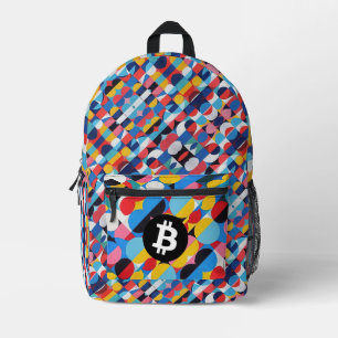 Sac À Dos Imprimé Motif Bitcoin coloré