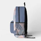 Sac À Dos Imprimé Motif bleu clair pastel violet rose (Droite)