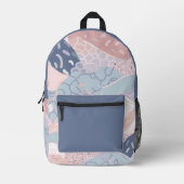 Sac À Dos Imprimé Motif bleu clair pastel violet rose (Recto)